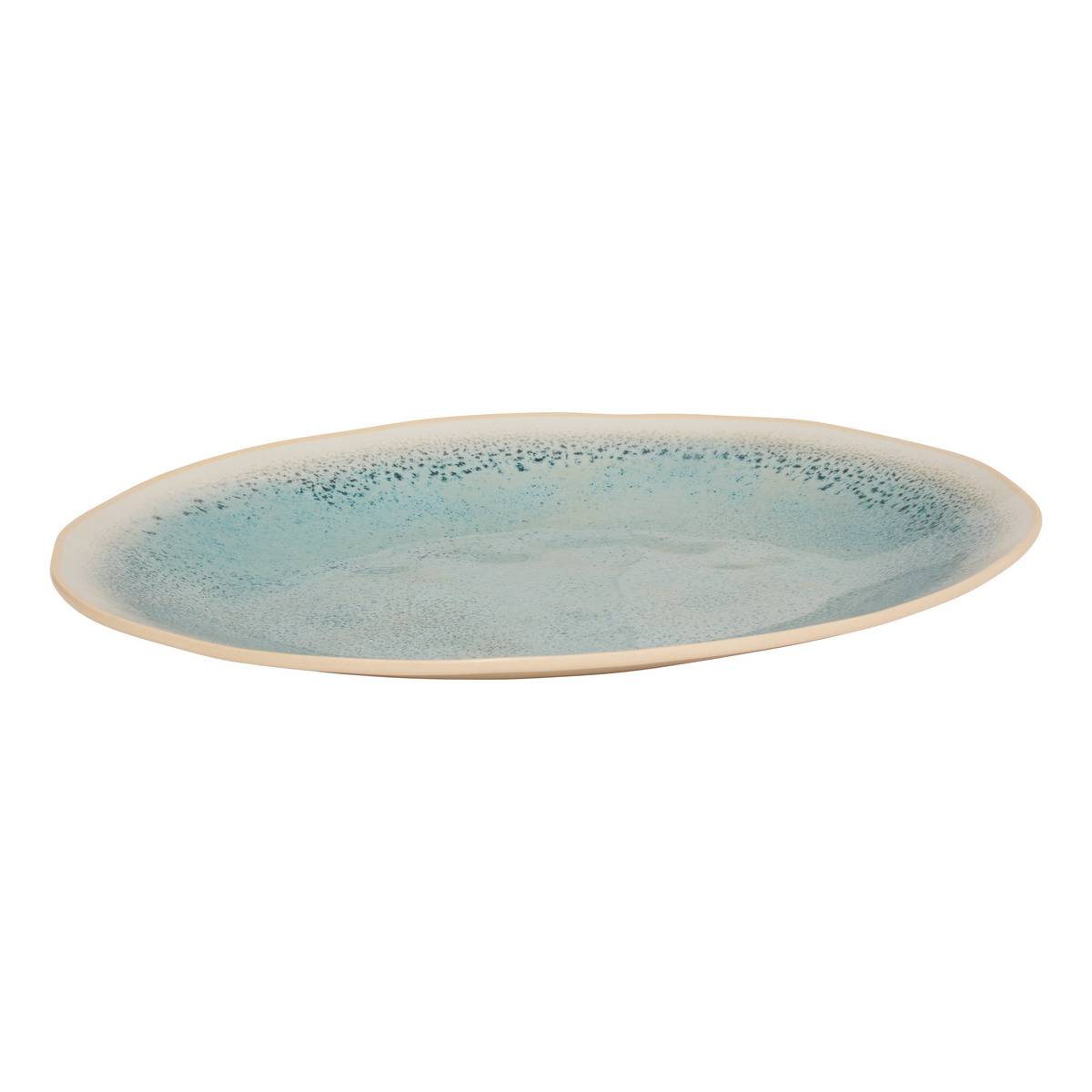 Platte Pia Oval 31,8x40,5cm Blau - Atmosphera Créateur D'Intérieur