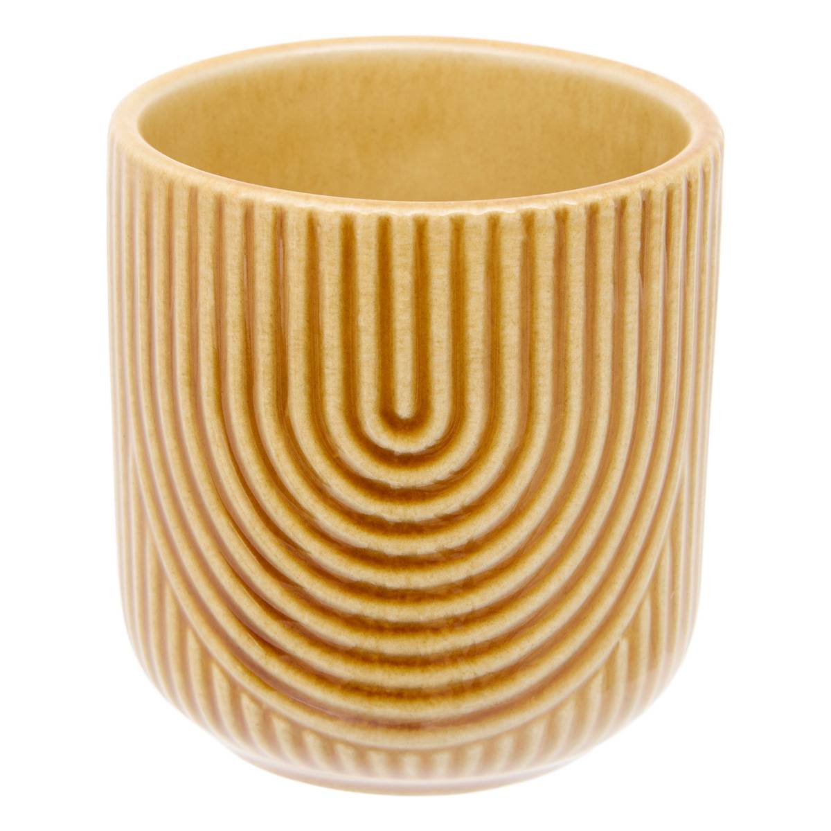 Espressotasse Mit „lya“-kurvenmuster, 10 Cl, Ockerfarben - Atmosphera Créateur D'Intérieur