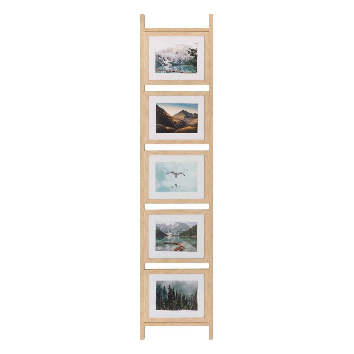 Foto-collage-leiste Für 5 Fotos, Scott, Naturholz - Atmosphera Créateur D'Intérieur
