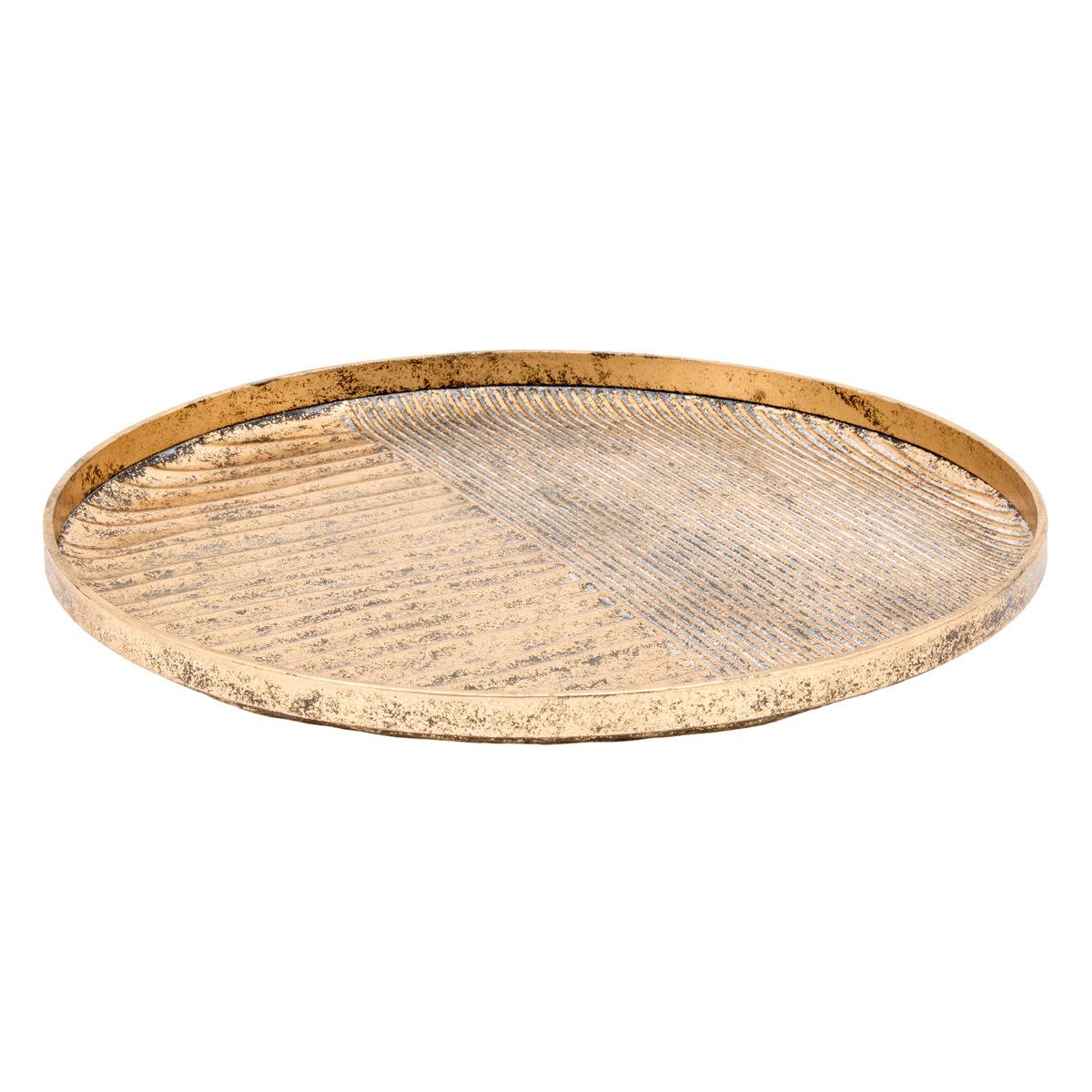 Tischdekoration „raquel“, Rund, Durchmesser 48,5 Cm, Vergoldet - Atmosphera Créateur D'Intérieur