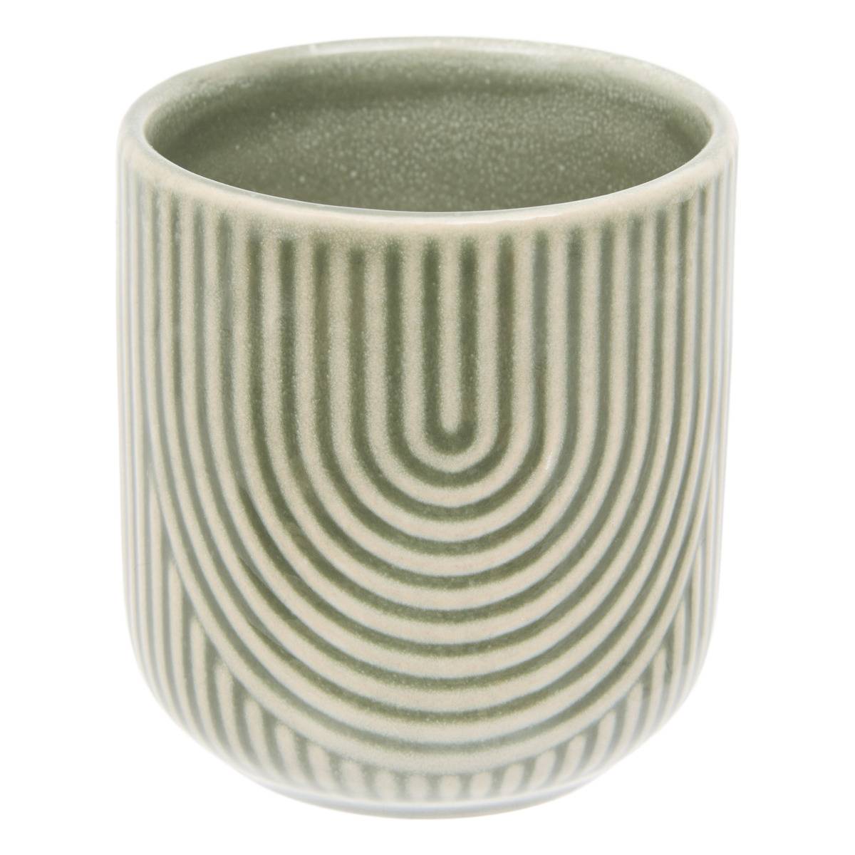 Espressotasse Mit „lya“-kurvenmuster, 10 Cl, Grün - Atmosphera Créateur D'Intérieur