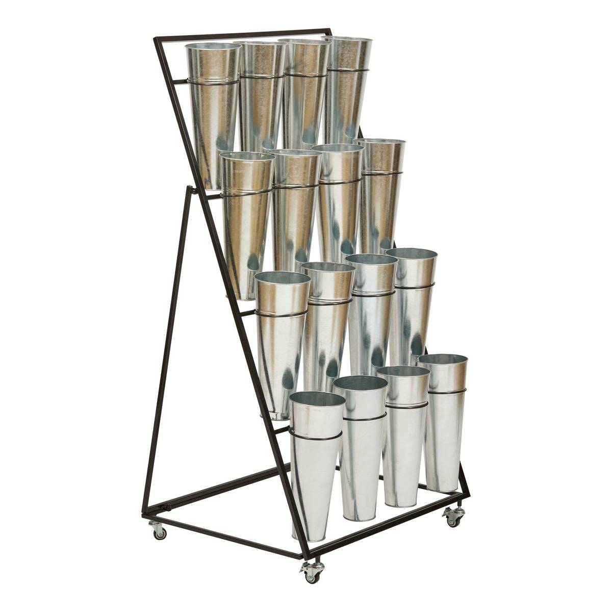 Meika Stahl-display Für 16 Blumen H149cm Silber - Atmosphera Créateur D'Intérieur