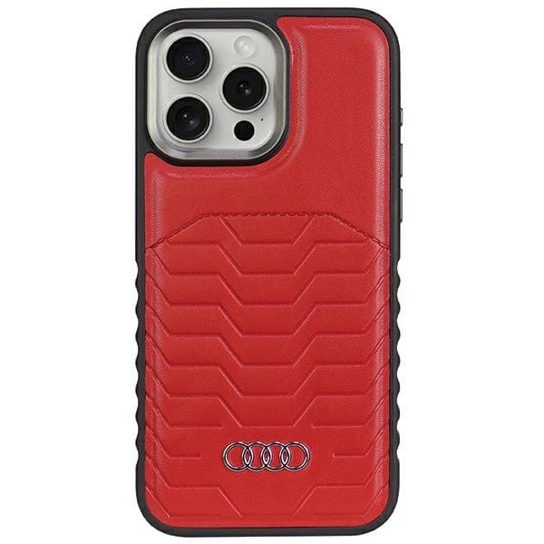 Audi Magsafe Iphone 15 Pro 6.1 Schutzhülle Aus Kunstleder, Rot/rot, Au-tpupcmip15p-gt/d3-rd