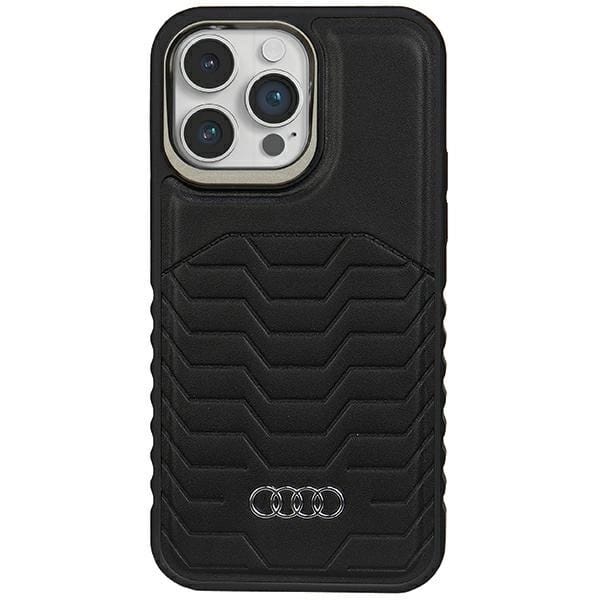 Audi Magsafe Iphone 14 Pro Max 6,7" Schutzhülle Aus Kunstleder, Schwarz/schwarz, Hartschale Au-tpupcmip14pm-gt/d3-bk