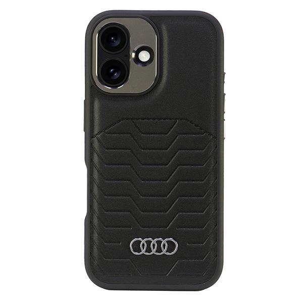 Audi Magsafe Iphone 166.1 Schutzhülle Aus Kunstleder, Schwarz/schwarz, Hartschale Au-tpupcmip16-gt/d3-bk