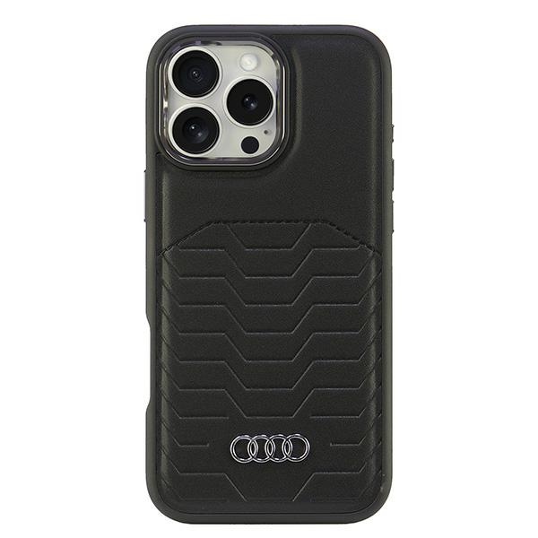Audi Magsafe Iphone 16 Pro Max 6,9" Schutzhülle Aus Kunstleder, Schwarz/schwarz, Hartschale Au-tpupcmip16pm-gt/d3-bk