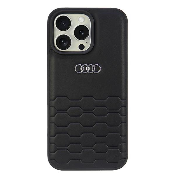 Audi Iphone 16 Pro Max 6,9" Hartschalenetui Aus Kunstleder, Schwarz/schwarz, Au-tpupcip16pm-gt/d2-bk
