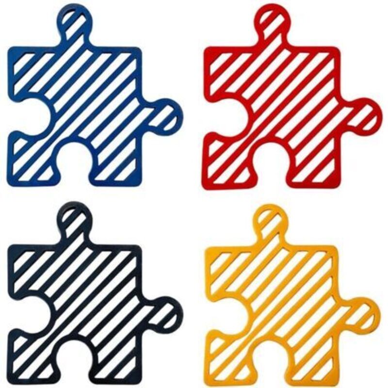 Csparcv 4-teilige Untersetzer, Puzzleform, Tassenuntersetzer, Frei Kombinierbar, Zum Aufhängen, Rutschfeste Untersetzer Für Biergläser Und Kaffeetassen