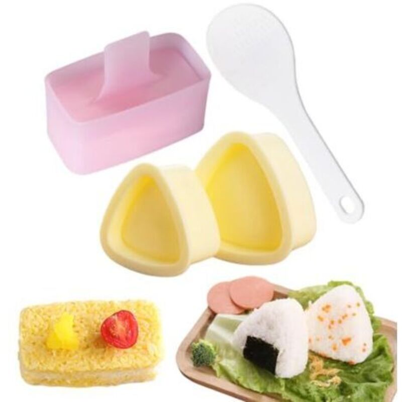 Dreieckige Onigiri-form, Onigiri-form Zum Selbermachen, Dreieckige Sushi-form, Dreieckige Sushi-form, Onigiri-maker Mit Reislöffel, In Wenigen Einfachen Schritten Zum Perfekten Onigiri-sushi