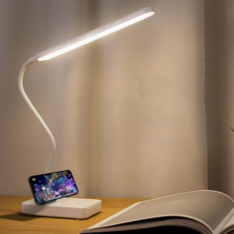 Wiederaufladbare, Kabellose Led-schreibtischlampe, Batteriebetrieben, Touch-schalter, 3 Farben, 6 Helligkeitsstufen, Tragbare Tischlampe Zum Lesen, Fürs Büro, Schlafzimmer