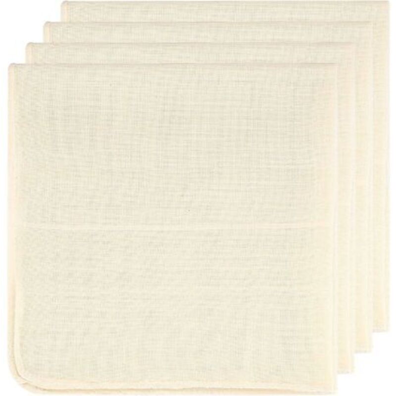 4-teiliges Küchentuch-set Aus Musselin, Ungebleichtes Marmeladensieb, Wiederverwendbares Stoffsieb Zum Abtropfen, 50 X 50 Cm Käsesieb, Lebensmittelechtes Gewebe Zum Abtropfen, C
