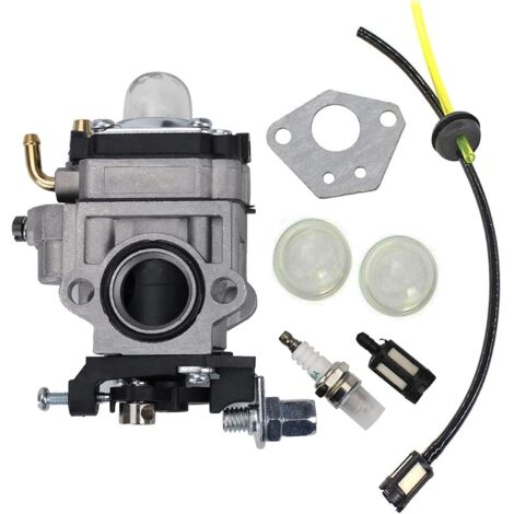 Vergaser Für 52-cm³-, 49-cm³-, 43-cm³- Und 40-cm³-zweitakt-motoren Für Freischneider. Vergaser-reparatursatz Mit Dichtung, Schlauch, Zündkerze Und Kraftstofffilter.
