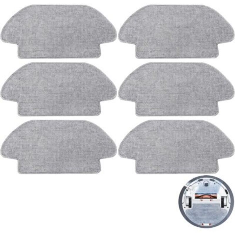 6-teiliges Reinigungstuch-set Für Xiaomi Mi Robot Vacuum Mop 2s/s12/mop P/mop Pro Saugroboter, Ersatzteil, Zubehörset, Waschbare Mikrofasertücher