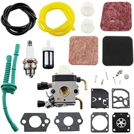 Vergaser Mit Luftfilter – Reparatursatz Für Stihl Fs45, Fs55, Fs55r, Fs55c, Fs75, Fs85, Fs80, Km85, Hs75, Hs80, Hs85 Freischneider C1q-s143, C1q-s153