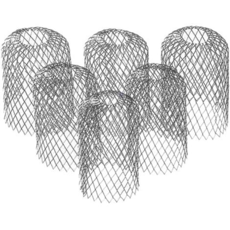 Csparcv (8×8×15cm) 6er-packung 3-zoll-ausziehbare Dachrinnenabdeckungen, Aluminiumfilter, Dachrinnensieb, Schutzabdeckung Gegen Verstopfung Durch Laub