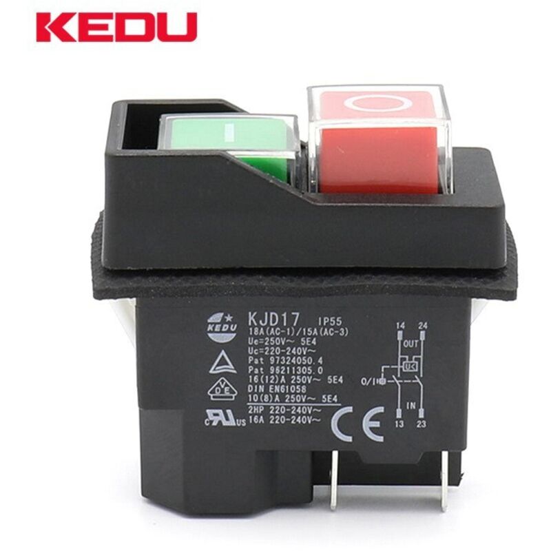 Kjd17 18 A 250 V 5-poliger Elektromagnetischer Schalter, Industrieschütz Mit Hilfskontakten, Motorsteuerschalter, Zubehör Für Elektrowerkzeuge