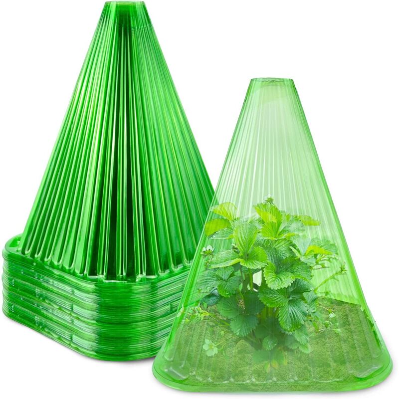 20 Wiederverwendbare Grüne Pflanzglocken Aus Kunststoff – Für Sämlinge, Junge Triebe, Kleine Blumen, Gemüse, Integrierte Belüftung, Schutz Vor Frost Und Insekten