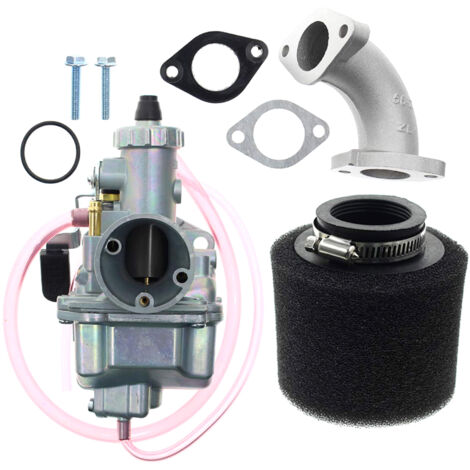 Vm22 26-mm-vergaser-reparatursatz, Ersatzteil Mit Ansaugkrümmer Für Dirtbikes Und Pitbikes (110–140 Ml), Silberfarbenes Metall, Komplettset