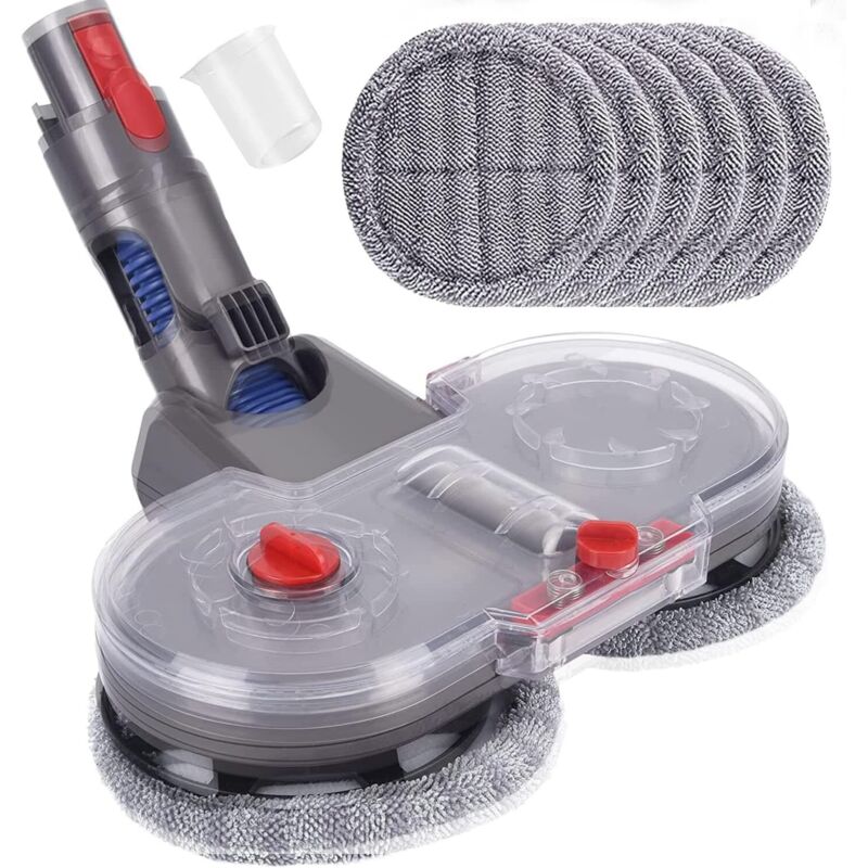Elektrischer Wischmopp Für Dyson V7, V8, V10, V11 Und V15 Mit Abnehmbarem Wassertank Und 6 Waschbaren Pads – Hybrid-nass- Und Trockenreinigung, Für Hartböden Und Fliesen