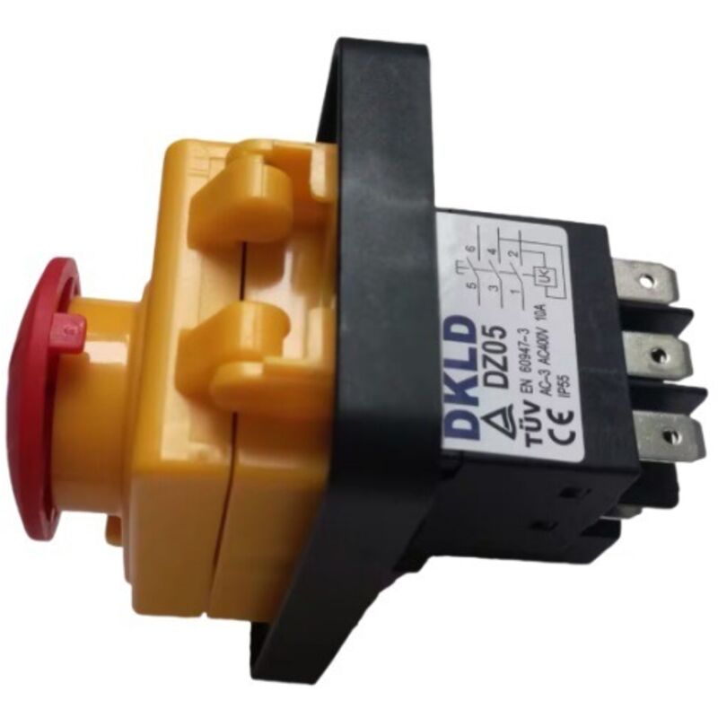 Dkld Dz05 Elektromagnetischer Schalter, Dreiphasig 400 V 10 A 7-polig Mit Wasserdichtem Not-aus-taster, Kompatibel Mit Industrieanlagen (kjd18). Überspannungsschutz.
