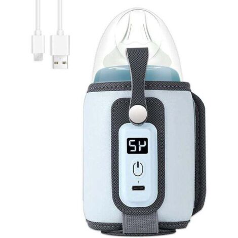 Ortviai Tragbarer Usb-babyflaschenwärmer Mit Präziser Temperatureinstellung – Blau