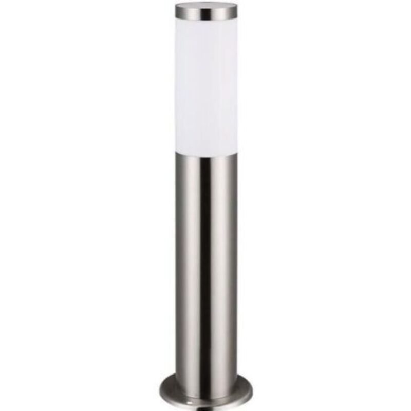 Set Mit 2 Silbernen Stehlampen, Außenbeleuchtung, E27-fassung, Edelstahl, Ip44, Gartenweg