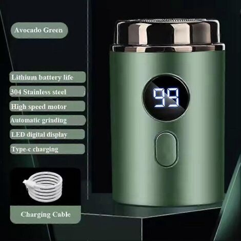 Mini-elektrorasierer, Tragbar, Wasserdicht, Multifunktional – Grün