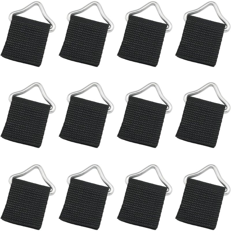 12-teiliges Trampolin-federschnallen-set, Trampolinzubehör, Dreieckschnalle, Dreieckringschnalle, V-ring, Hochkorrosionsbeständige Dreieckringschnalle Aus Metall