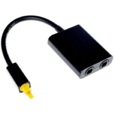 Vimvip 1-zu-2-optischer Audio-splitter – 2,54 Cm Glasfaseradapter, Schwarz – Dualer Ausgang Für Heimkino Und Fernseher