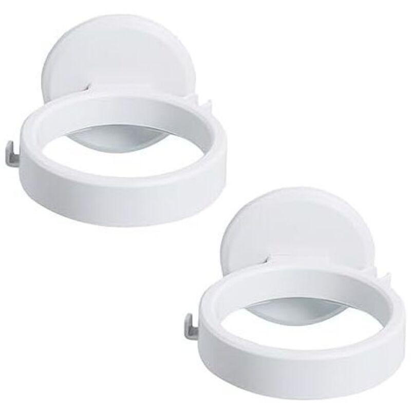 Csparcv 9,5 X 2,5 Cm 2-teiliger Haartrocknerhalter, Haartrocknerhalterung, Haartrocknerständer, Selbstklebende Halterung Ohne Bohren, Wandmontage-haartrocknerhalter – Weiß