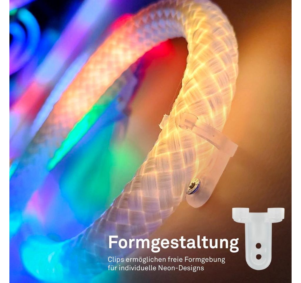Briloner Led Band Fernbedienung 5m Rund 8w Rgbic Farbwechsel 360 Grad Beleuchtung Weiß - Led Stripe Wohnzimmer Party Gaming