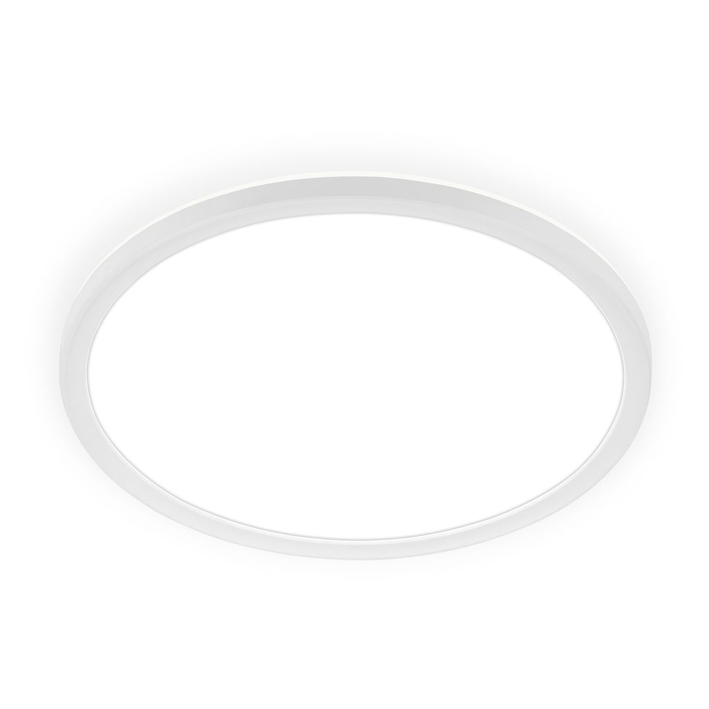 Briloner Led Deckenlampe Ip44 Spritzwasserschutz Ø29x3cm Rund 18w 2400lm 4000k Neutralweiß Backlight Weiß - Badlampe Badezimmer Küche Feuchtraum