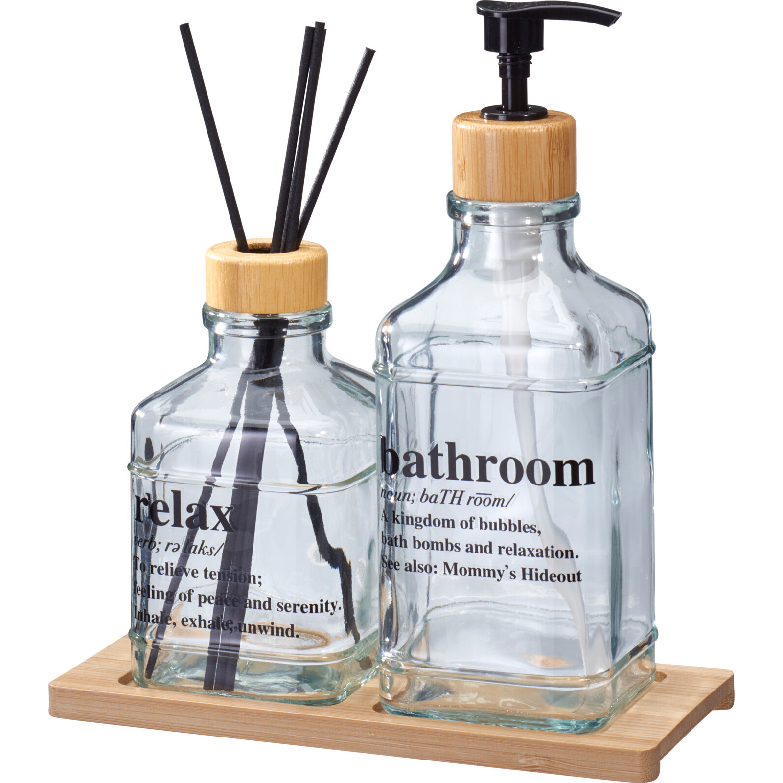 3-teiliges Badezimmer-set Aus Glas
