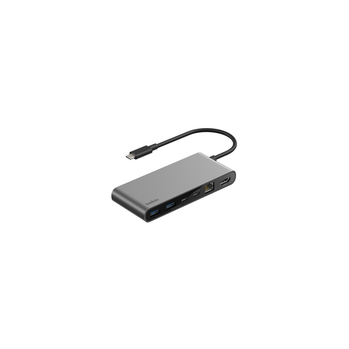 Belkin Inc024hqsgy Schnittstellen-hub Usb Typ-c 10000 Mbit/s Grau
