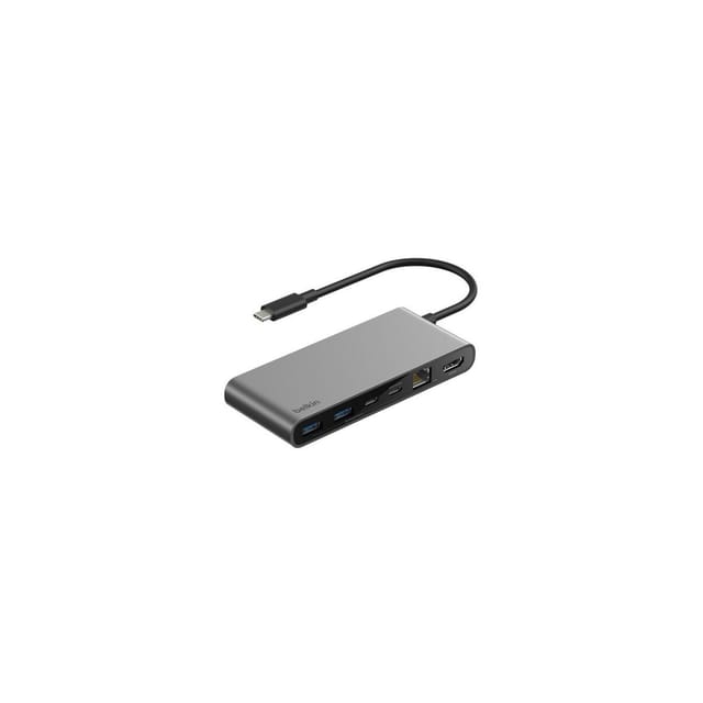 Belkin Inc024hqsgy Schnittstellen-hub Usb Typ-c 10000 Mbit/s Grau