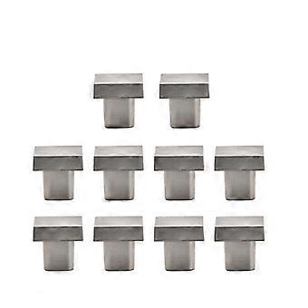 10 Möbelknöpfe – Schrankknöpfe – Schubladenknöpfe – Silber – Quadratisch – 25 X 25 X 25 Mm – Küchenbeschläge – Griffe – Schubladenknöpfe Für Türen