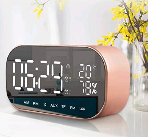 Digitaler Spiegelwecker Mit Bluetooth-lautsprecher Und Lichtalarm