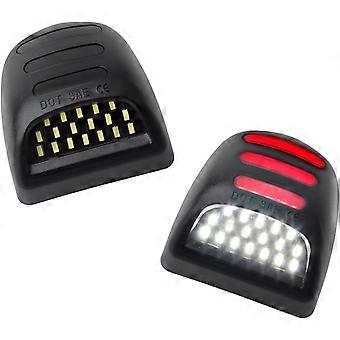 2er-pack Led-kennzeichenbeleuchtung Mit Roter Oled-neonröhre, Kompatibel Mit Chevy Silverado, Suburban, Tahoe, Gmc Sierra 1500, 2500, 3500 Hd, Escalade Ext, 6500k
