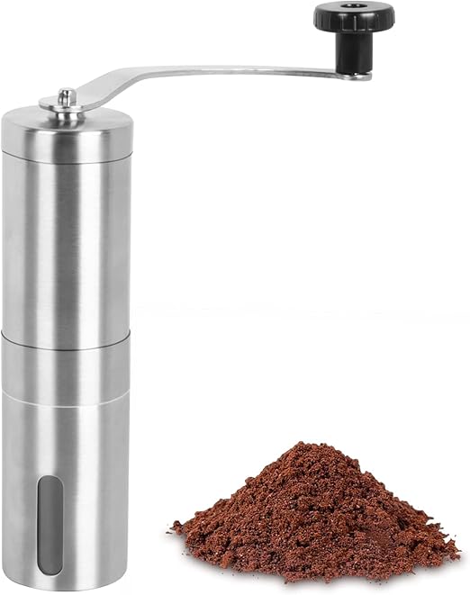 1 Stück Manuelle Kaffeemühle, Edelstahl