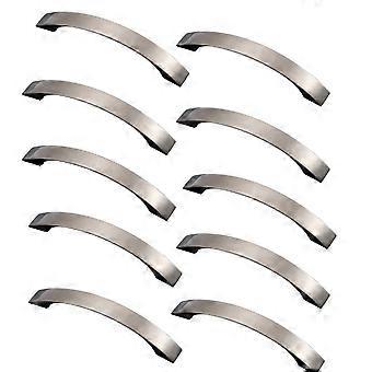 10 Griffe – Möbelgriffe – Griffe Für Schubladen Und Schränke – Für Schränke – Möbel – Silber – Handgriffe – 124 Mm – Robust – Metallgriffe