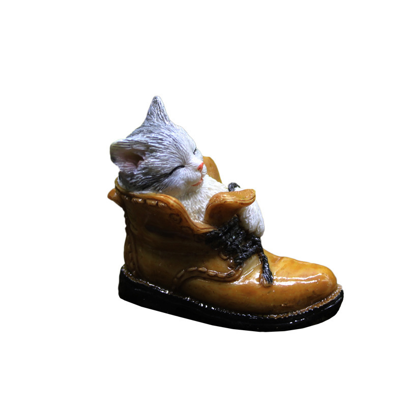 Premium-katzenpuppe, Gartenminiatur, Pvc-bastelornament, Bonsai-spielzeug