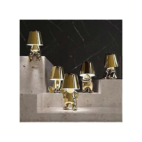 Thinker Lampenkollektion Kreativer Kleiner Goldener Mann Wohnzimmertisch L