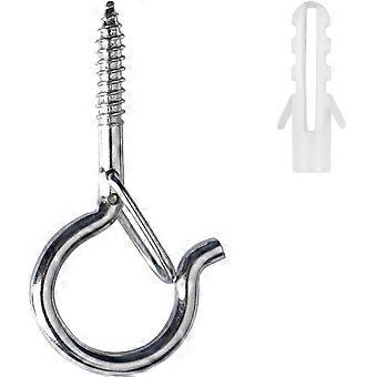 Q-hanger 22er-pack Schraubhaken Zur Wand- Oder Deckenaufhängung Mit Sicherheitsverschluss Für Silvester, Zuhause, Garage, Party (silber)