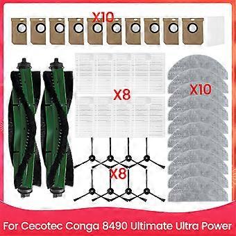 Für 8490 Ultimate Ultra Power Ersatzteile Hauptseitenbürste Hepa-filter Wischmopptuch Staubbeutel,a