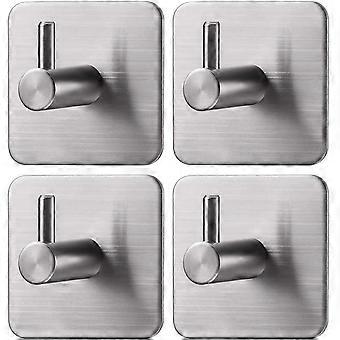 Sztxj Klebehaken, Wandhaken, Robuste Handtuchhaken, Ideal Für Bad, Dusche, Küche, Kleiderschrank Und Andere Räume, Edelstahl – 4er-pack