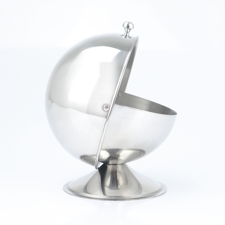 Zuckerdose Aus Edelstahl In Primärfarbe Mit Rolldeckel, Glänzend