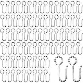 Gardinenhaken - Vorhangringe-set - 80 Metallhaken - 40 X 13 Mm - Für Gardinen, Türgardinen, Duschvorhänge Usw.