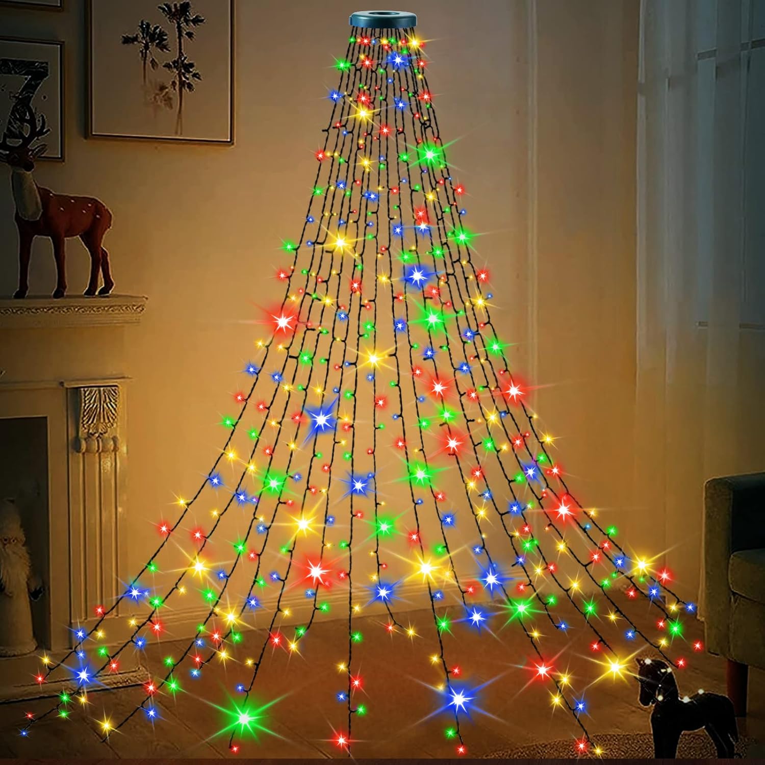 16 Lichterketten, 400 Led-lichterringe, Höhe 2 M, 8 Monate