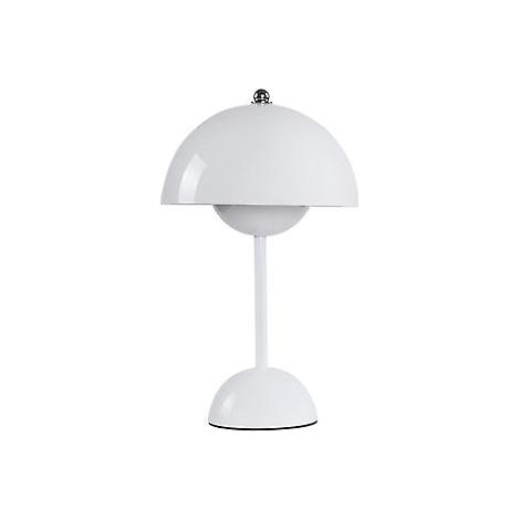 Wiederaufladbare Led-tischleuchte Mit Touch-schalter, Wiederaufladbar, Im Blumenknospen-pilz-design, Wohnzimmerdeko, Schreibtisch-nachttischlampe (weiß)
