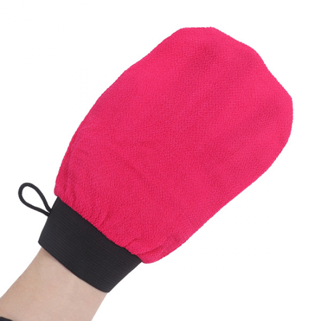 Rosenroter, Wendbarer Hammam-peelinghandschuh, Zauberhandschuh Zum Peelen